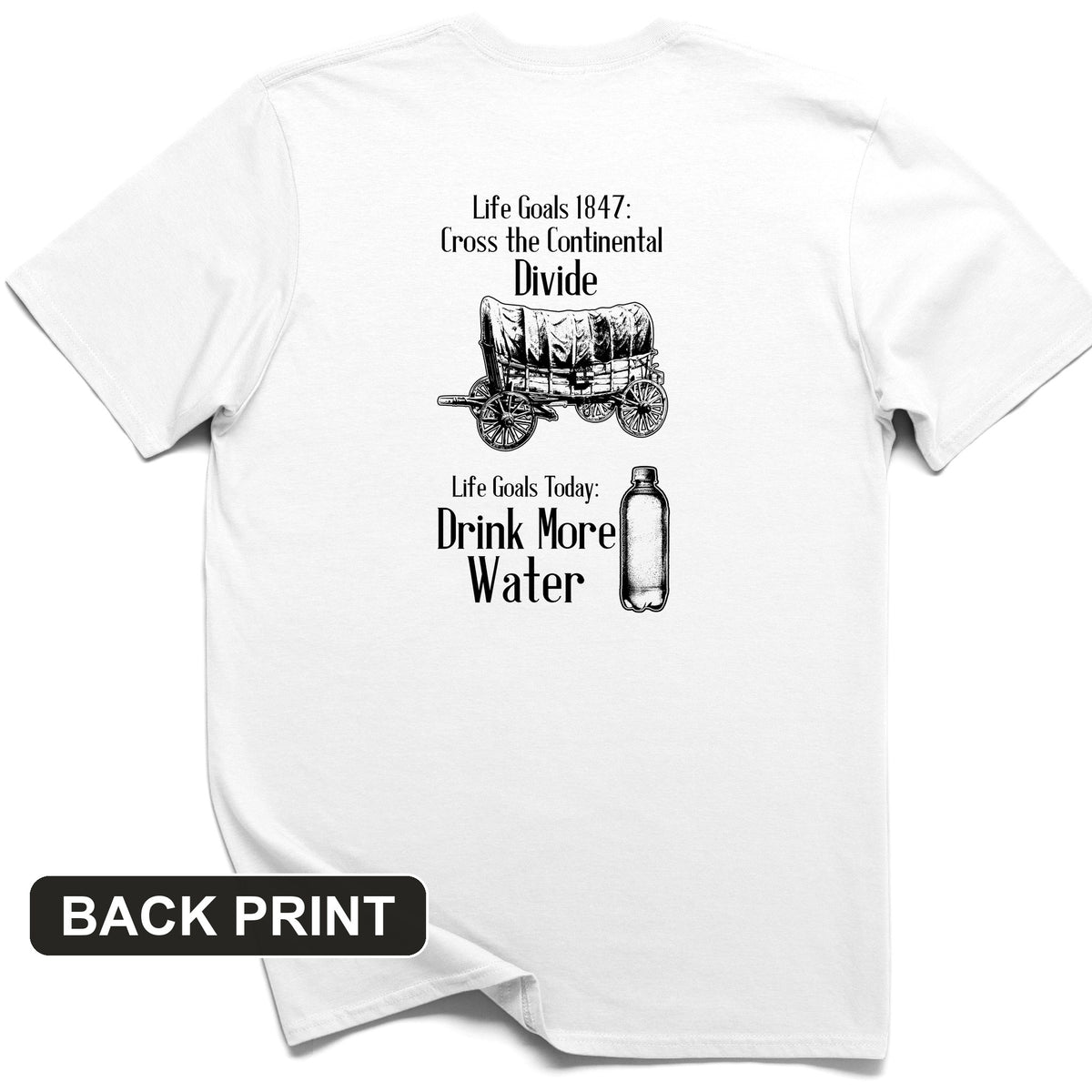 Life Goals Back Print T-Shirt