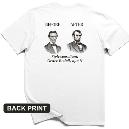 Lincoln Style Consultant Grace Bedell Back Print T-Shirt