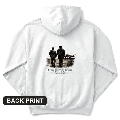 Lucky Coin Toss Back Print Hoodie