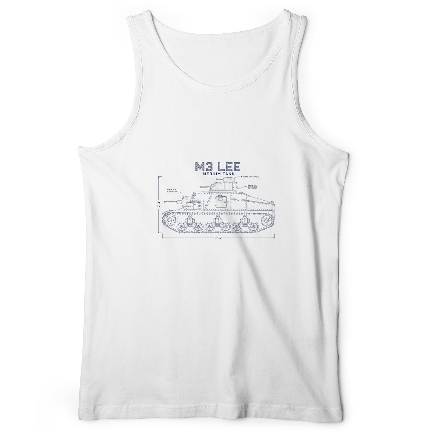 M3 Lee Blueprint Tank Top