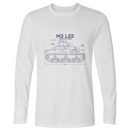 M3 Lee Blueprint Long Sleeve T-Shirt