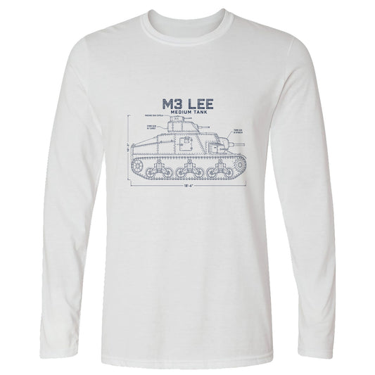 M3 Lee Blueprint Long Sleeve T-Shirt