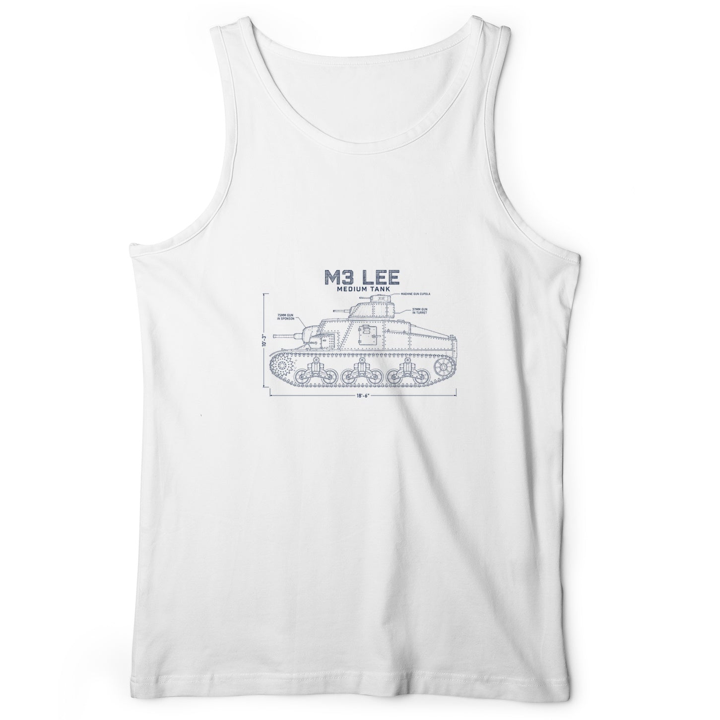 M3 Lee Blueprint Tank Top