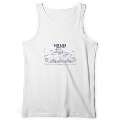 M3 Lee Blueprint Tank Top