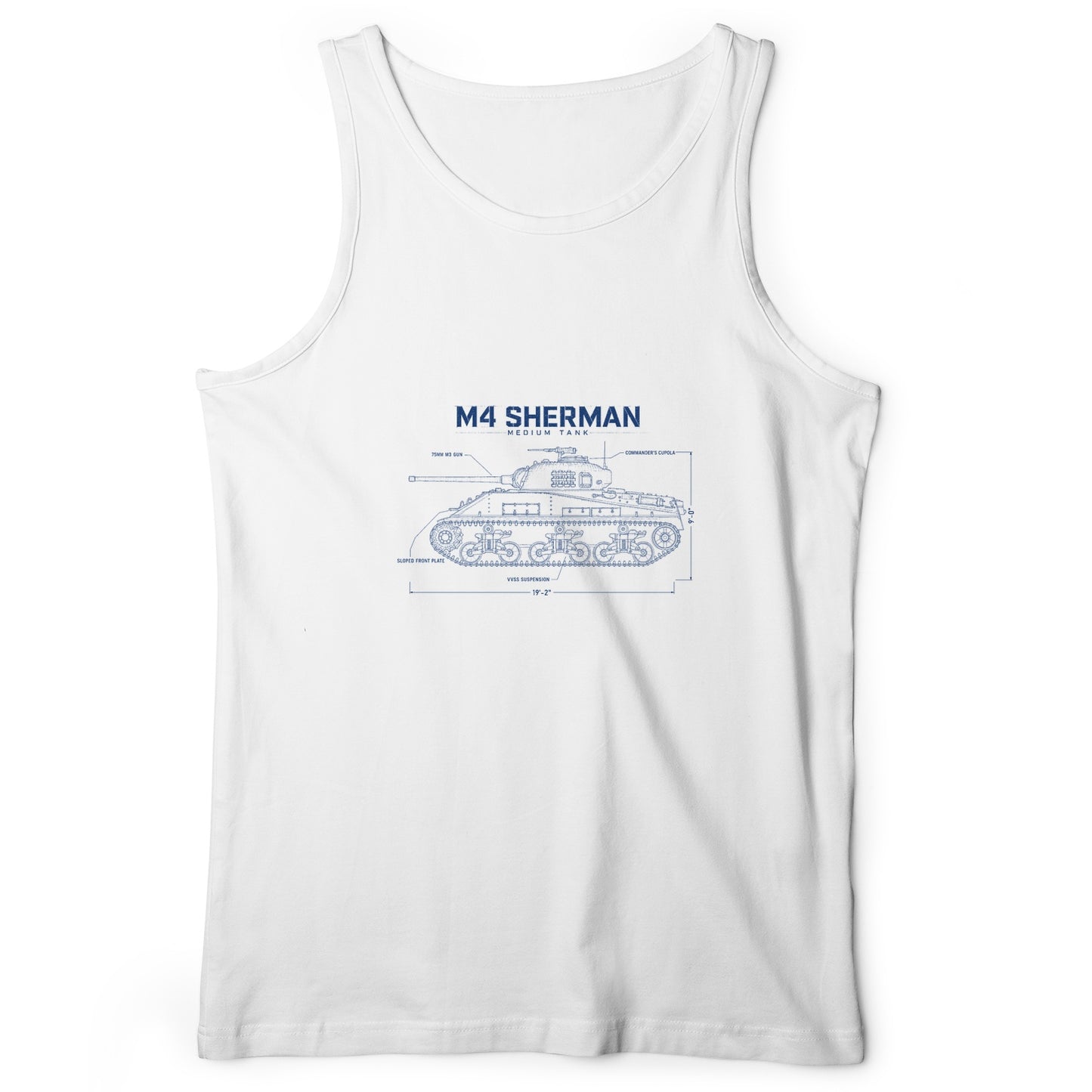 M4 Sherman Blueprint Tank Top