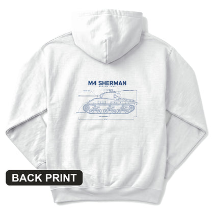 M4 Sherman Blueprint Back Print Hoodie