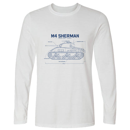 M4 Sherman Blueprint Long Sleeve T-Shirt