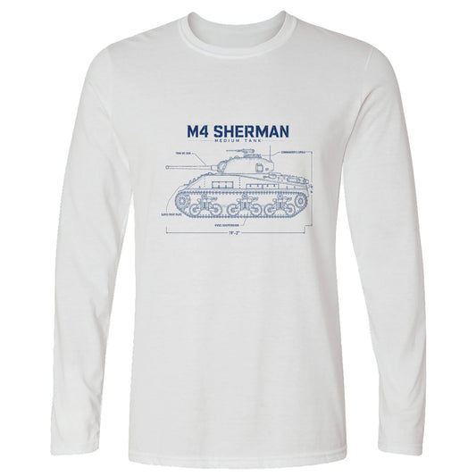 M4 Sherman Blueprint Long Sleeve T-Shirt