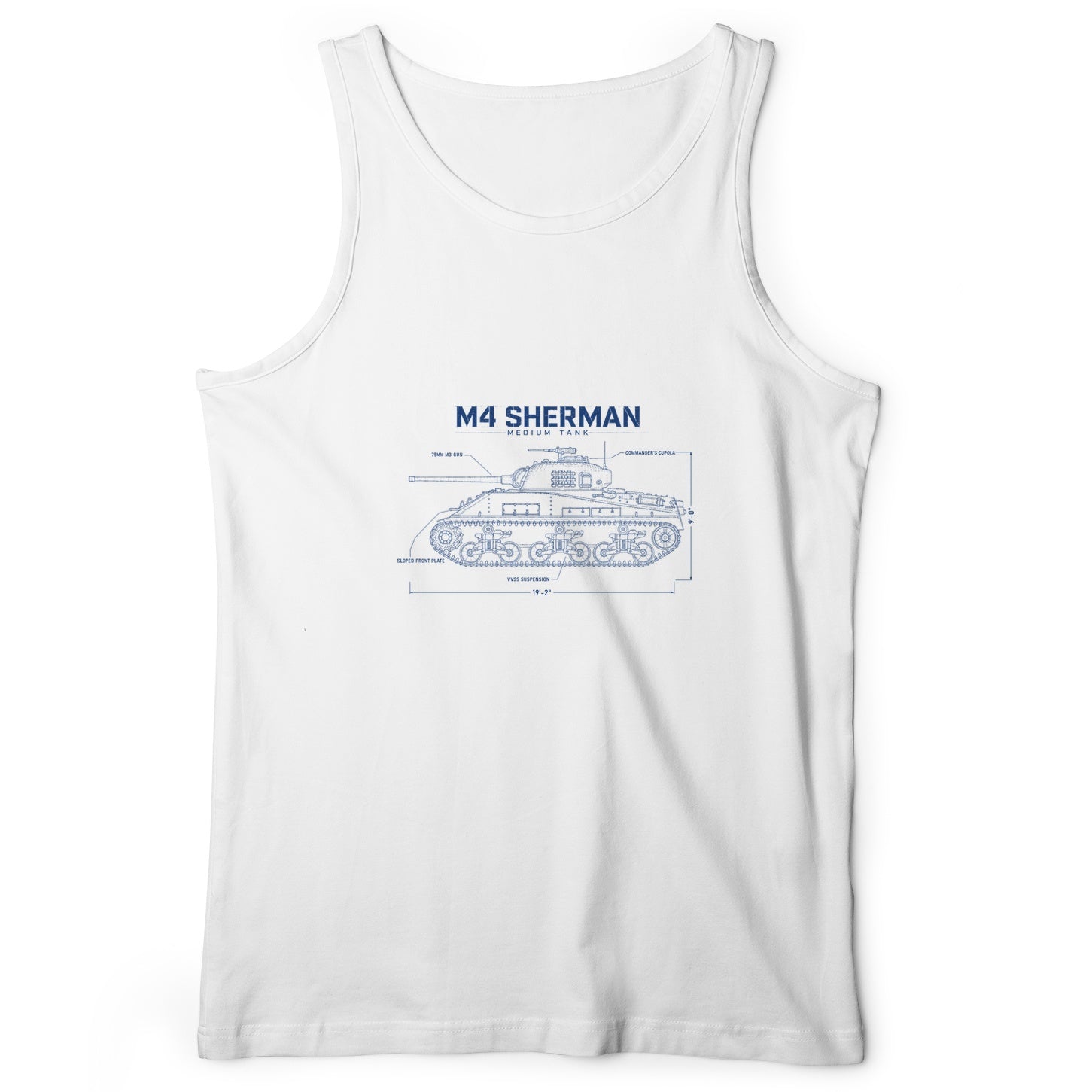 M4 Sherman Blueprint Tank Top