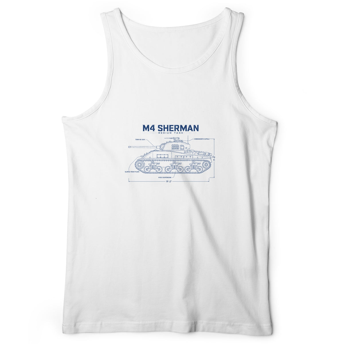 M4 Sherman Blueprint Tank Top