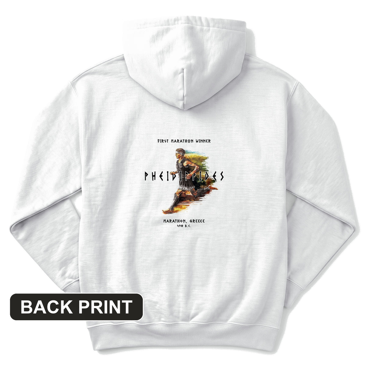 Marathon Run Back Print Hoodie