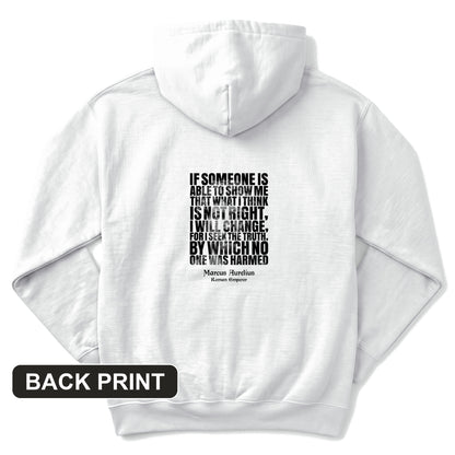 Marcus Aurelius Quote Back Print Hoodie
