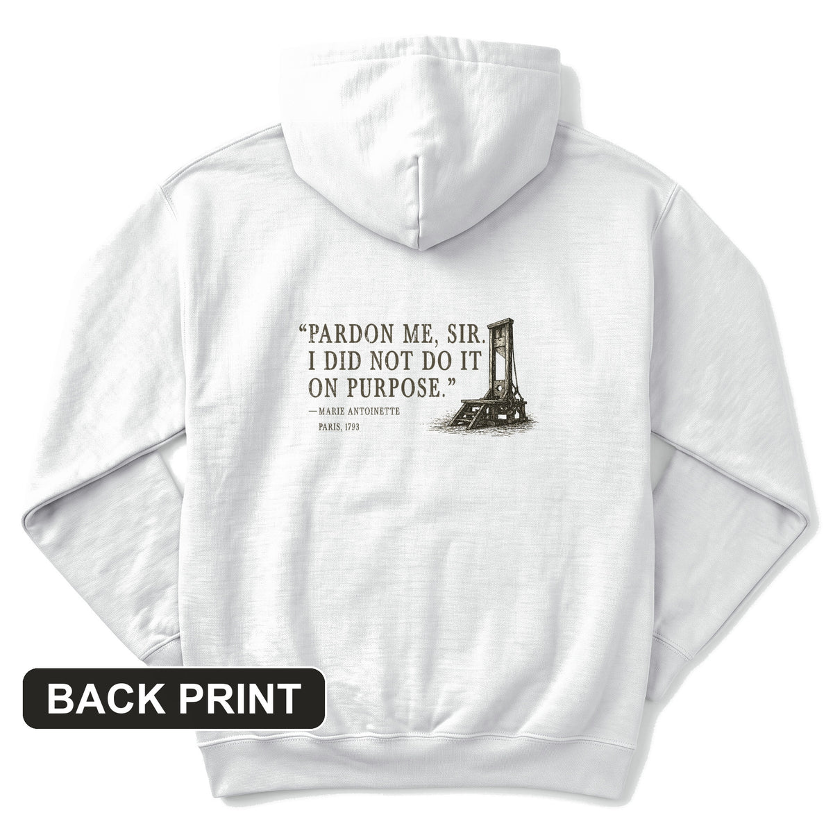 Marie Antoinette Back Print Hoodie