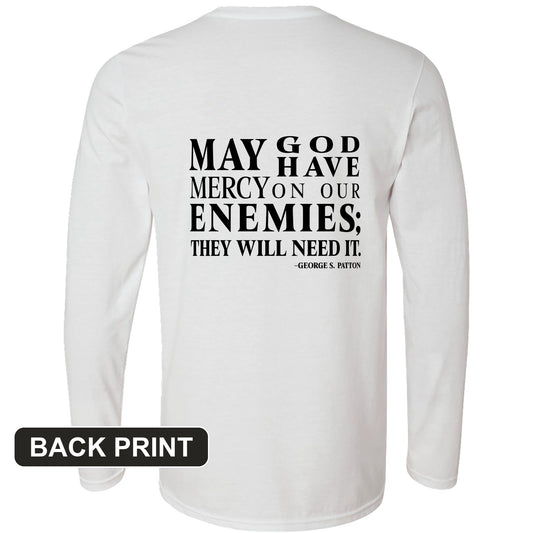 May God Have Mercy Back Print Long Sleeve T-Shirt