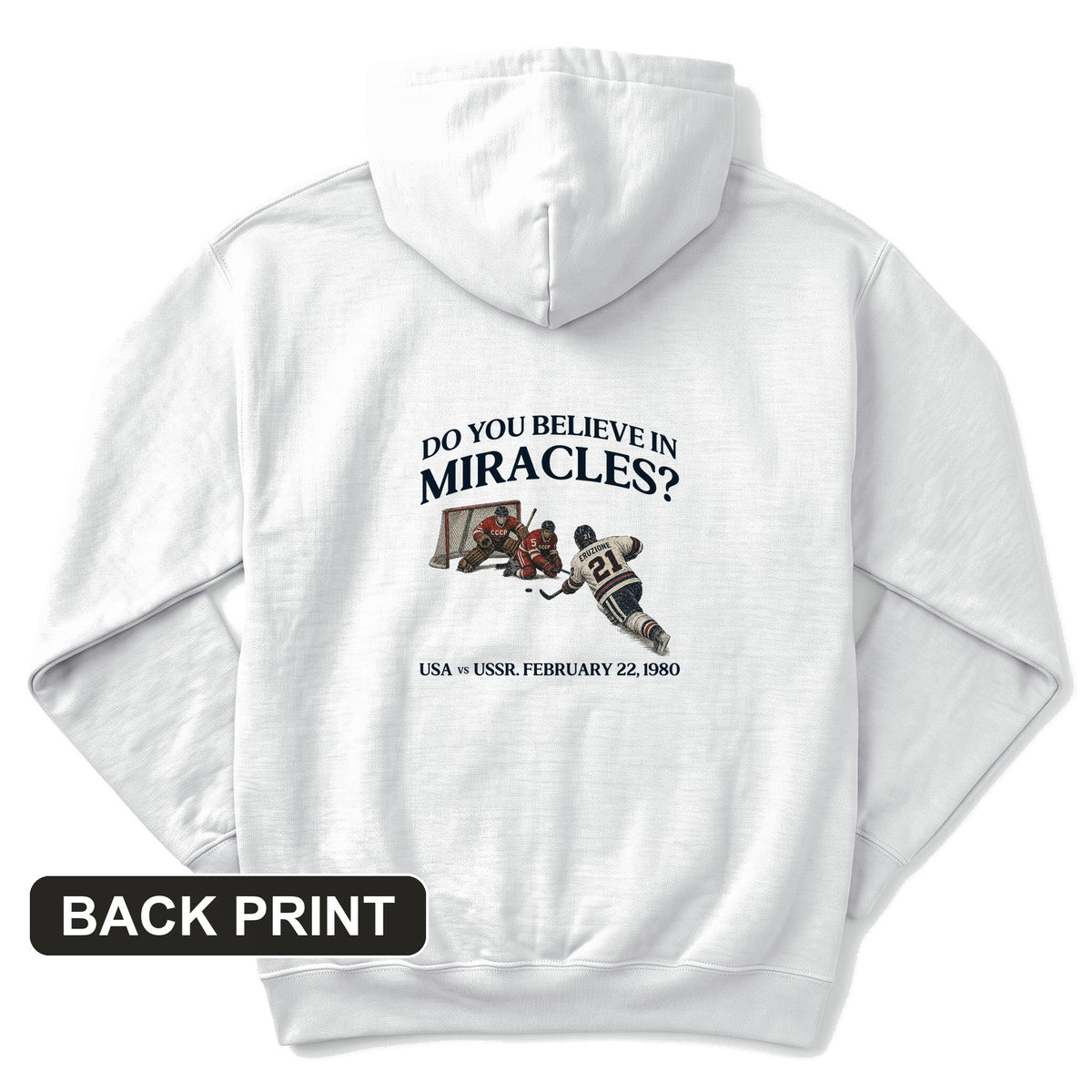 Miracle on Ice Back Print Hoodie