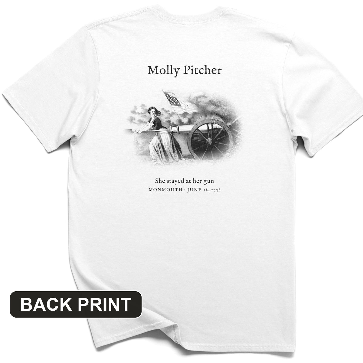 Molly Pitcher Back Print T-Shirt