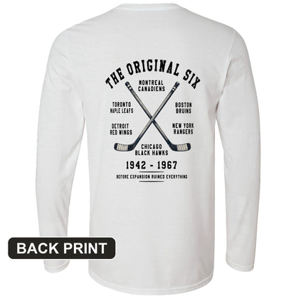 NHL Era of Six Back Print Long Sleeve T-Shirt