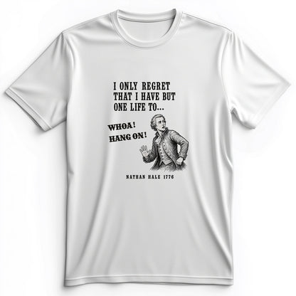 Nathan Hale Whoa Hang On Premium Tee