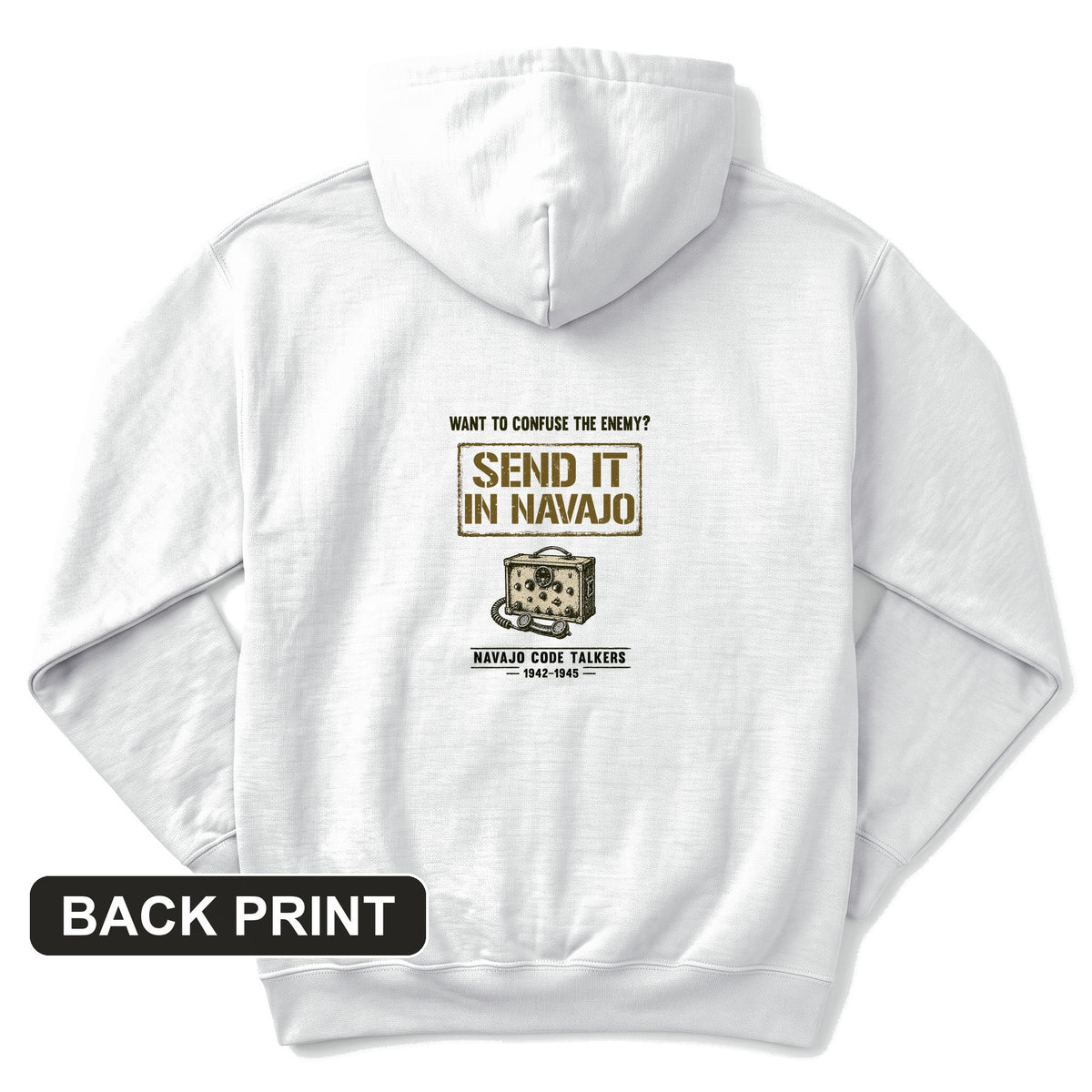 Navajo Code Talkers Back Print Hoodie