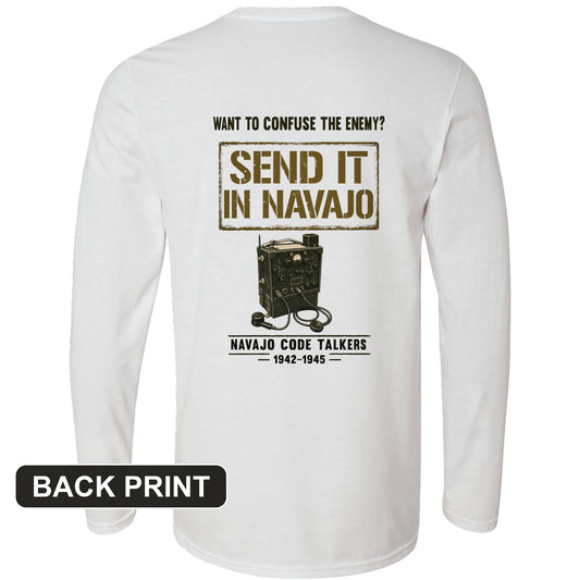Navajo Code Talkers Back Print Long Sleeve T-Shirt