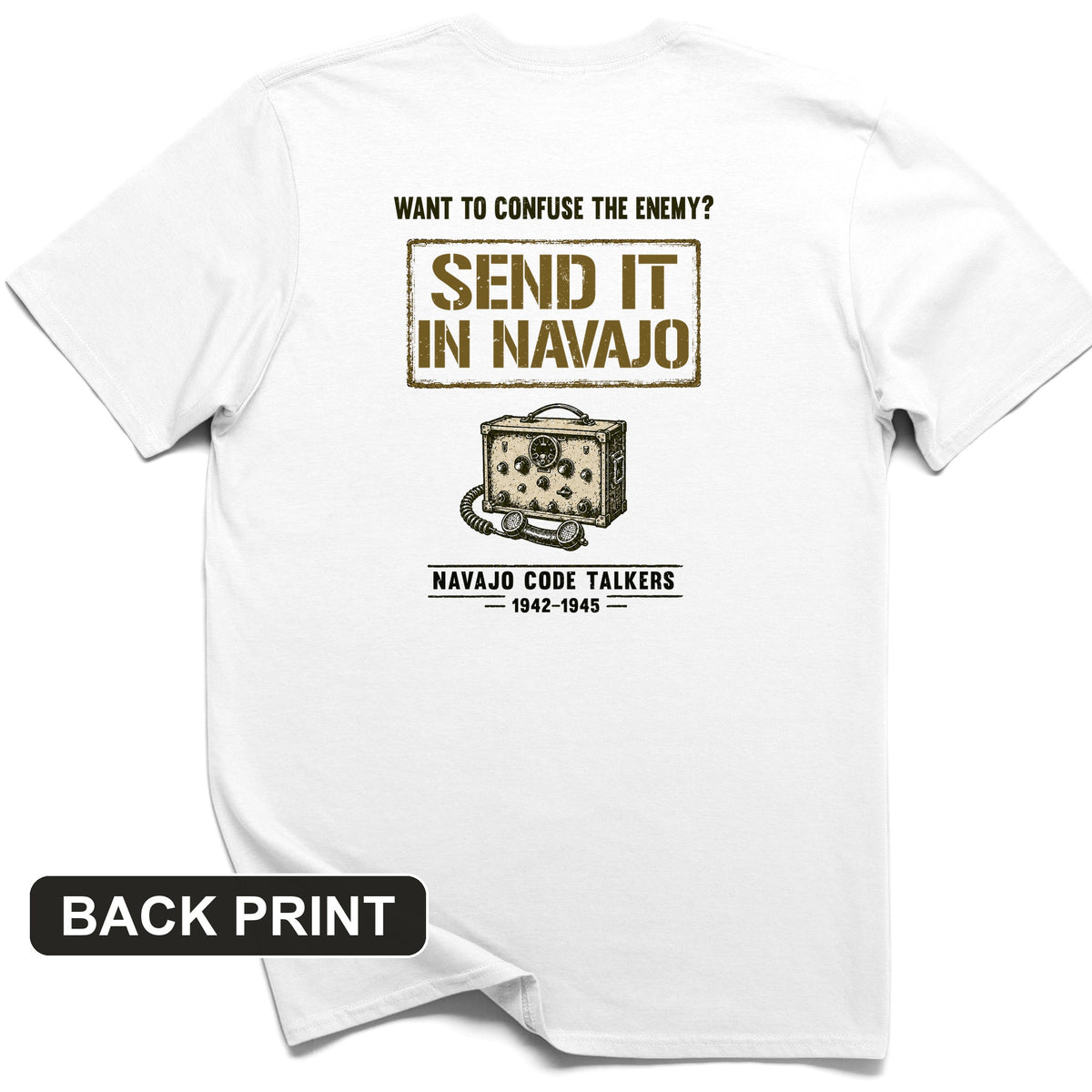 Navajo Code Talkers Back Print T-Shirt