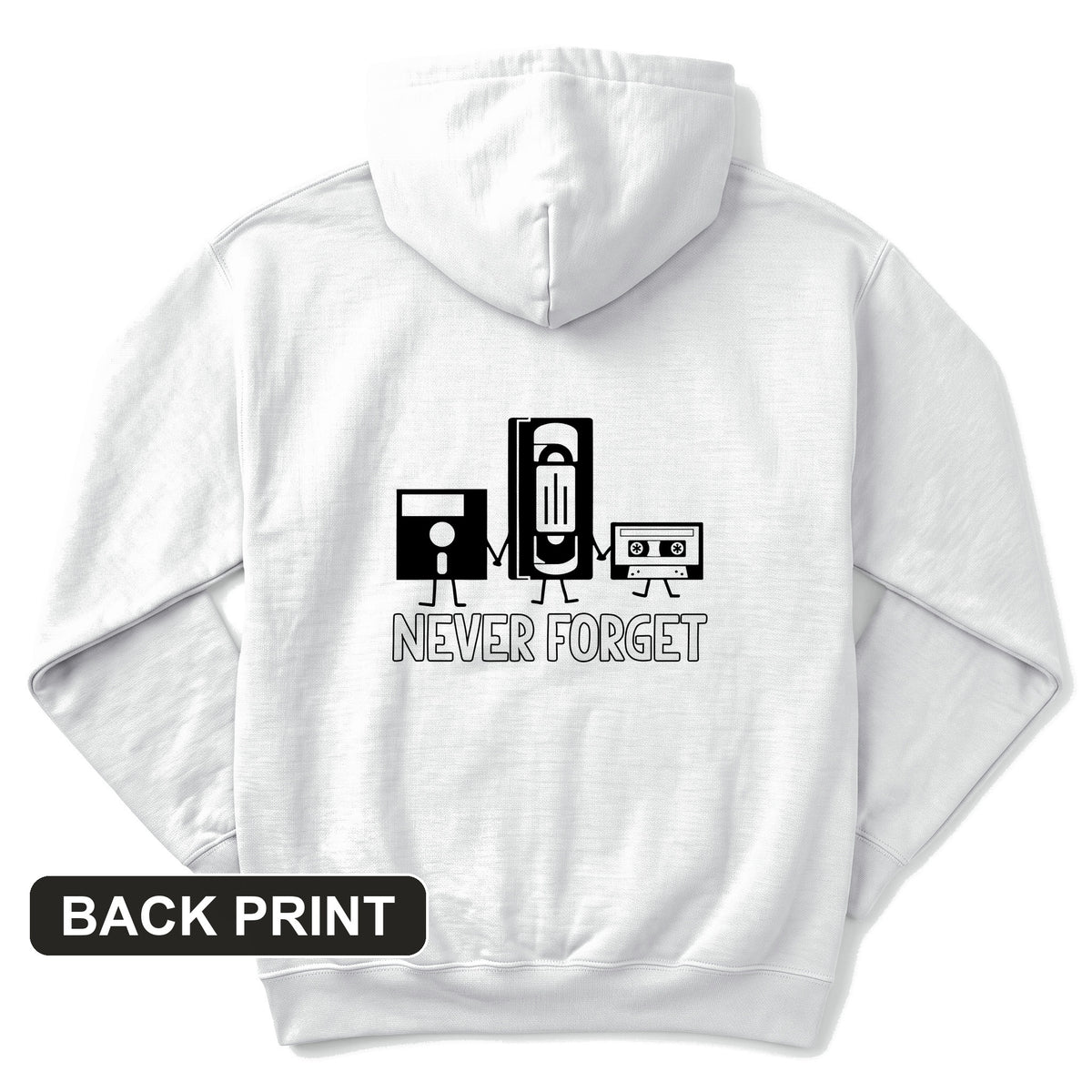 Never Forget Back Print Hoodie