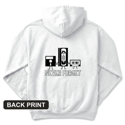 Never Forget Back Print Hoodie