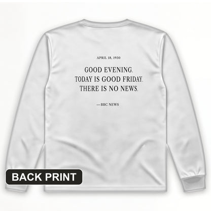 No News Back Print Long Sleeve T-Shirt