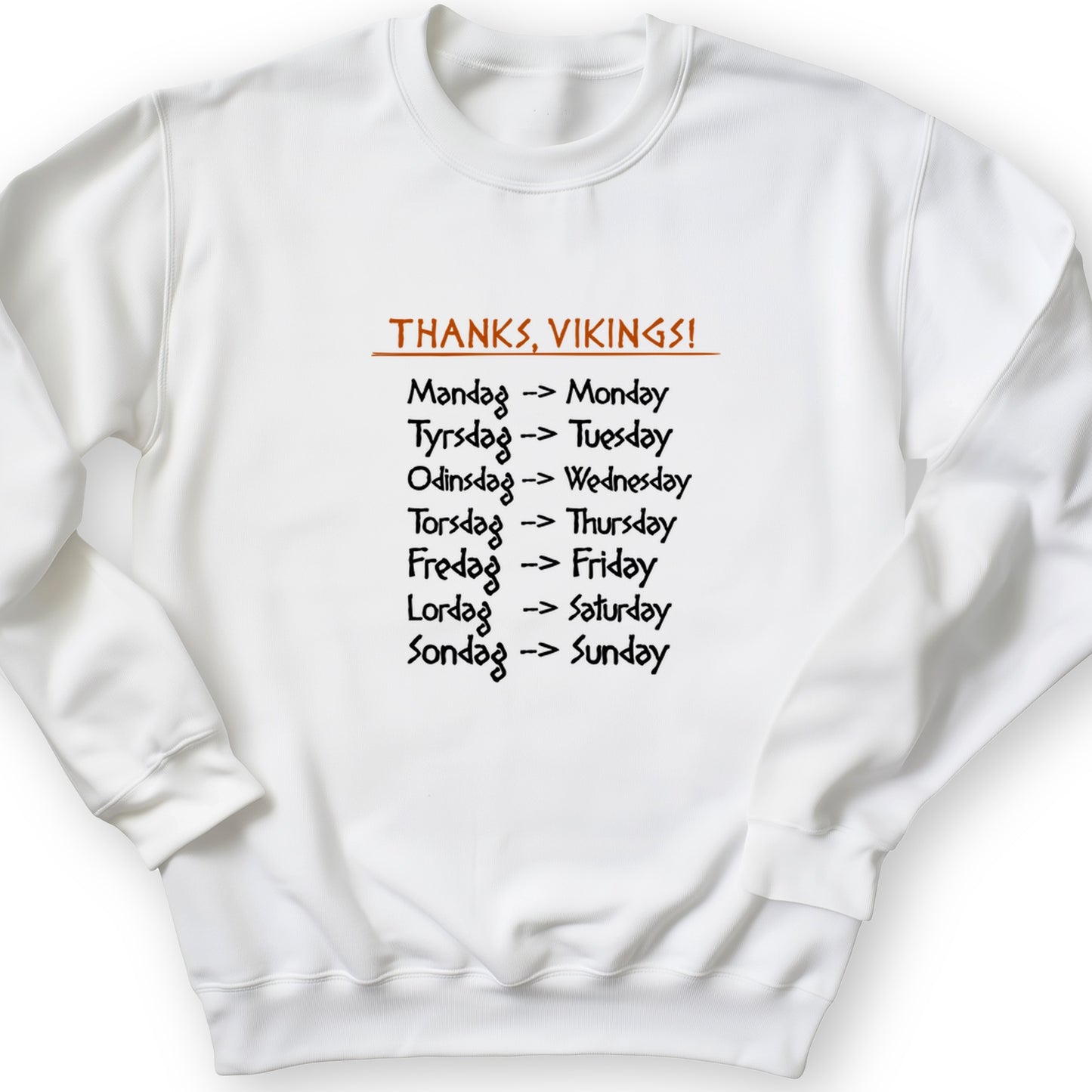 Nordic Gods Days Of The Week Crewneck