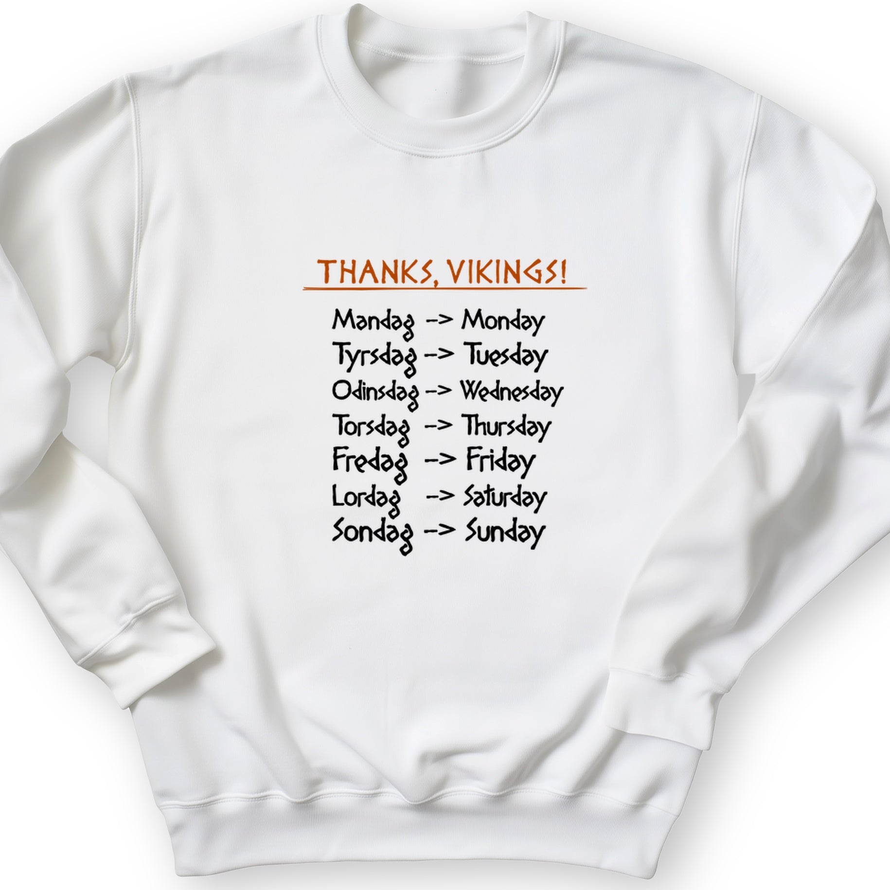 Nordic Gods Days Of The Week Crewneck