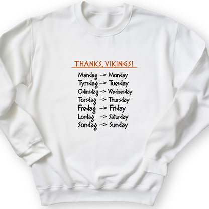 Nordic Gods Days Of The Week Crewneck