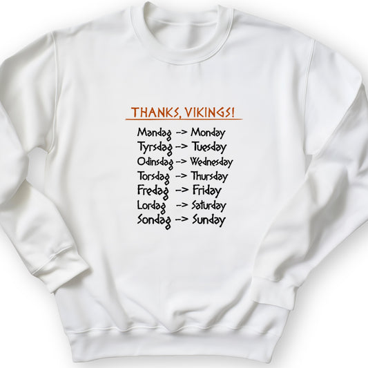 Nordic Gods Days Of The Week Crewneck