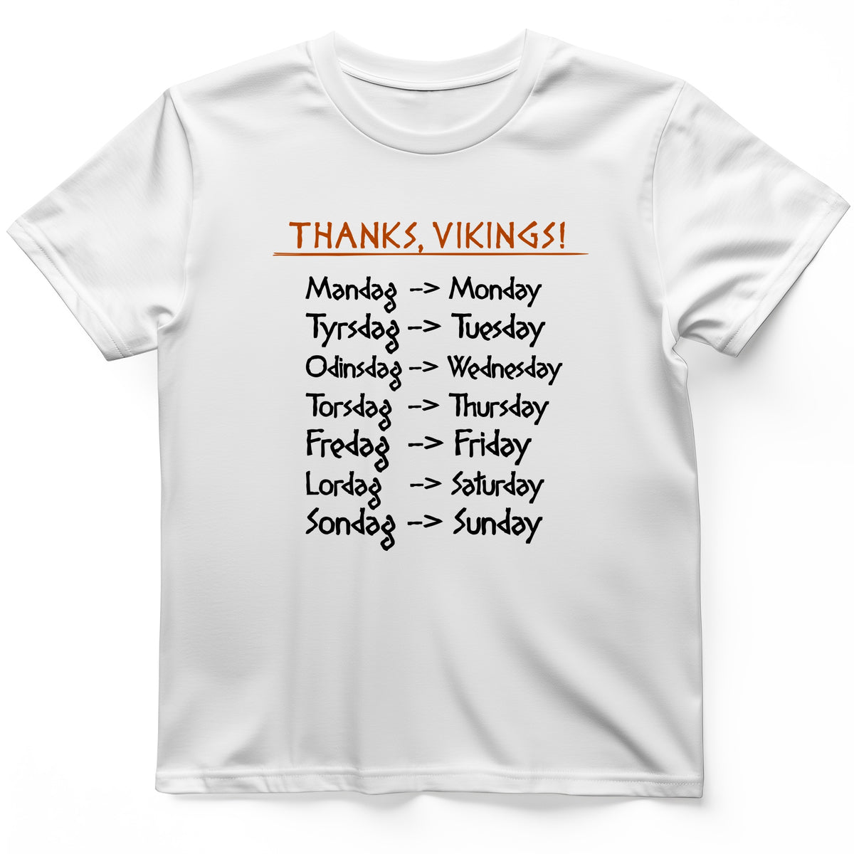 Nordic Gods Days Of The Week T-Shirt