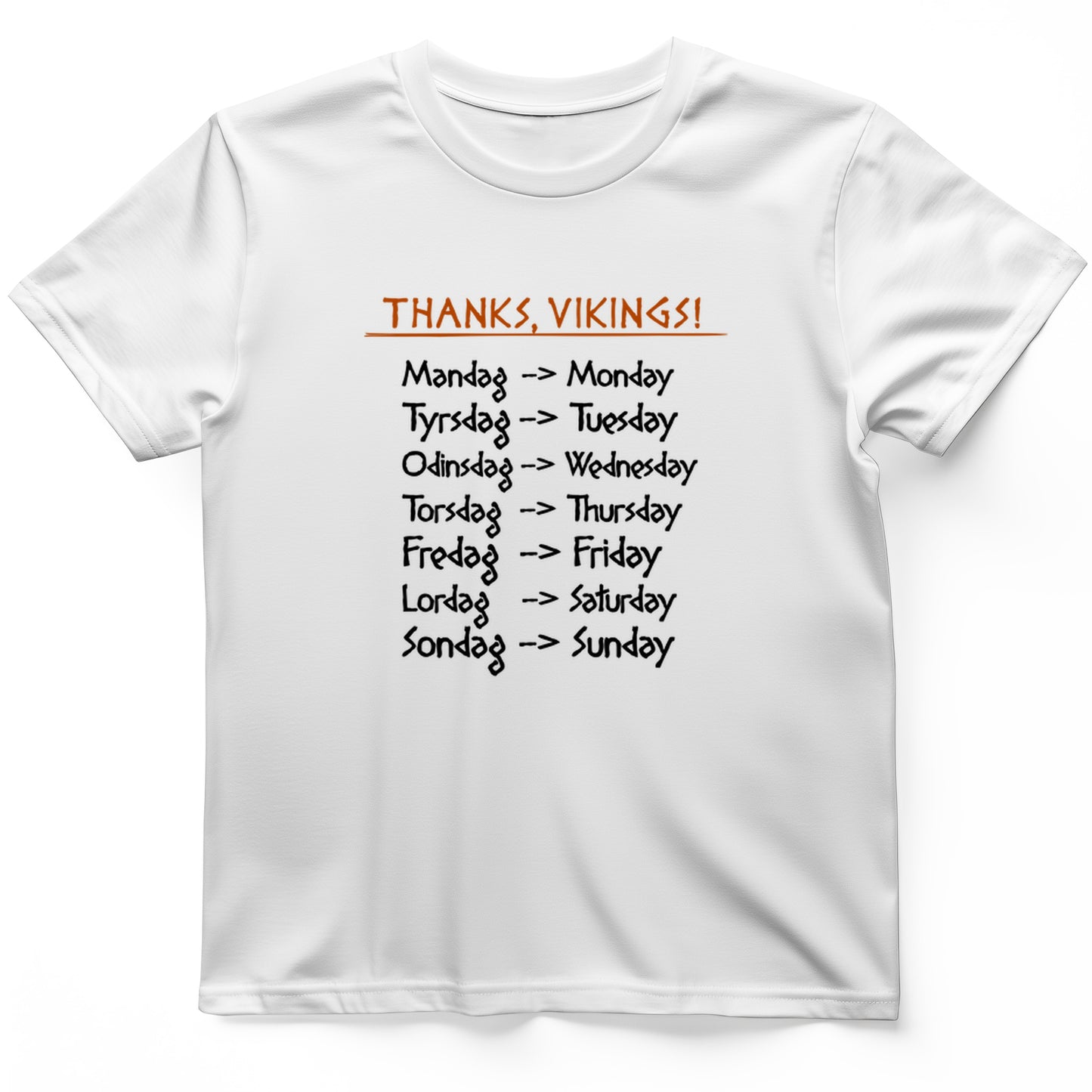Nordic Gods Days Of The Week T-Shirt