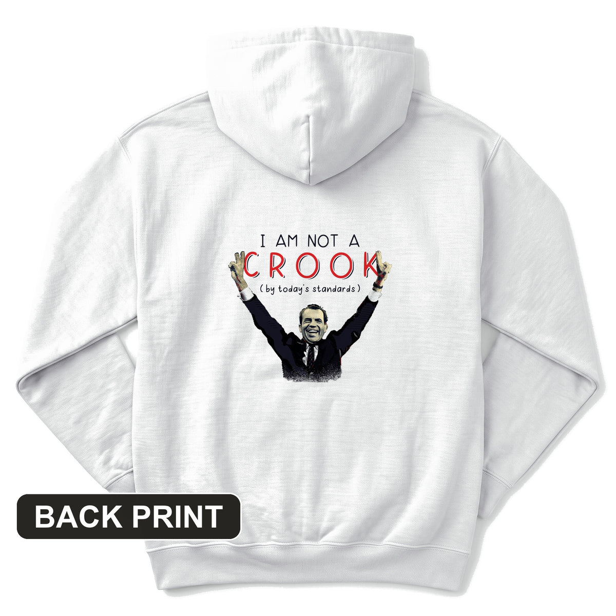 Not a Crook Back Print Hoodie