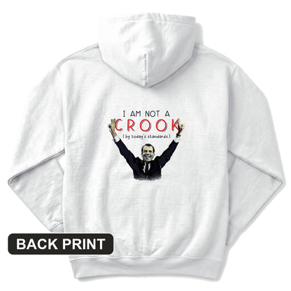 Not a Crook Back Print Hoodie