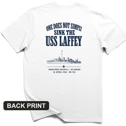 One Does Not Simply Sink The USS Laffey Back Print T-Shirt