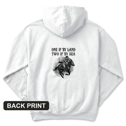 One If By Land Back Print Hoodie