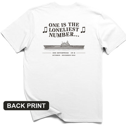 One Is The Loneliest Number Back Print T-Shirt