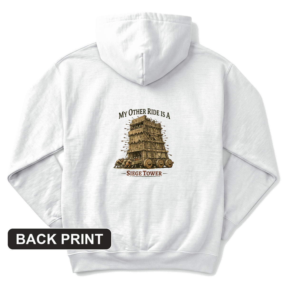 Other Ride Siege Tower Back Print Hoodie