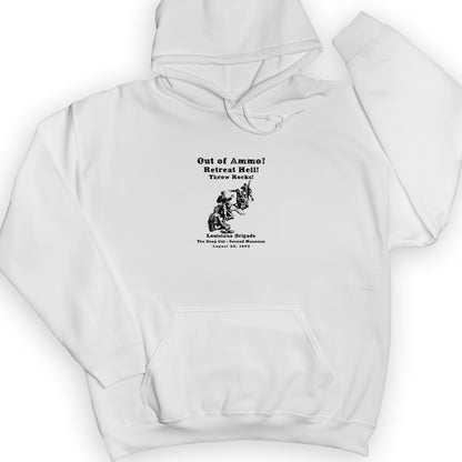 Out Of Ammo Throw Rocks Hoodie