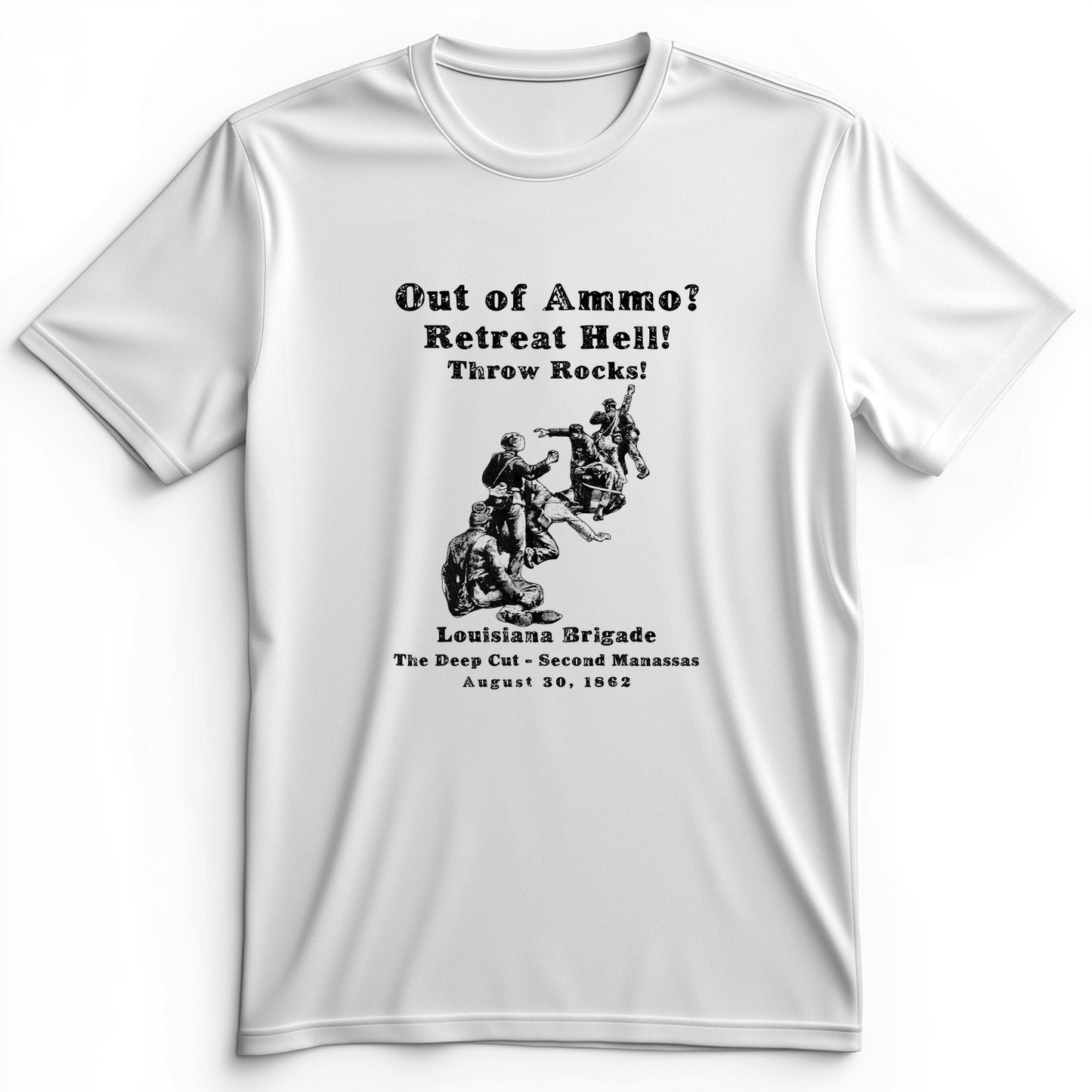 Out Of Ammo Throw Rocks Premium Tee