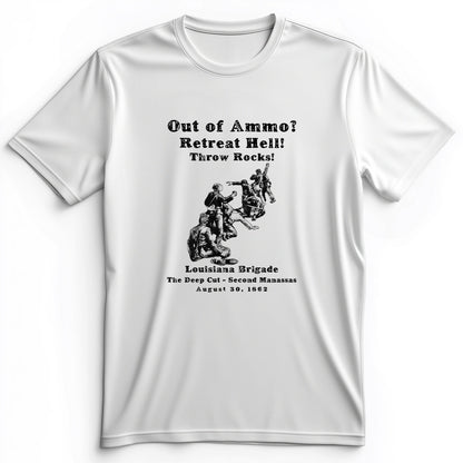Out Of Ammo Throw Rocks Premium Tee