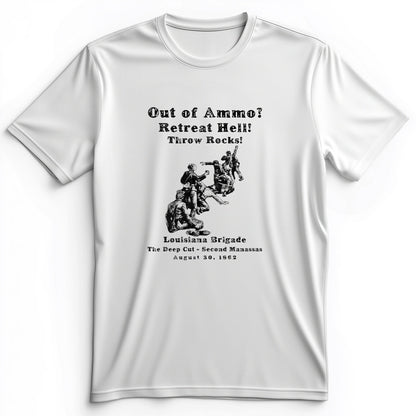 Out Of Ammo Throw Rocks Premium Tee