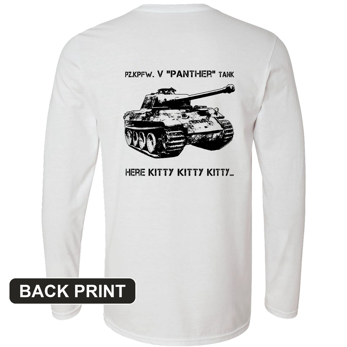 Panther Back Print Long Sleeve T-Shirt