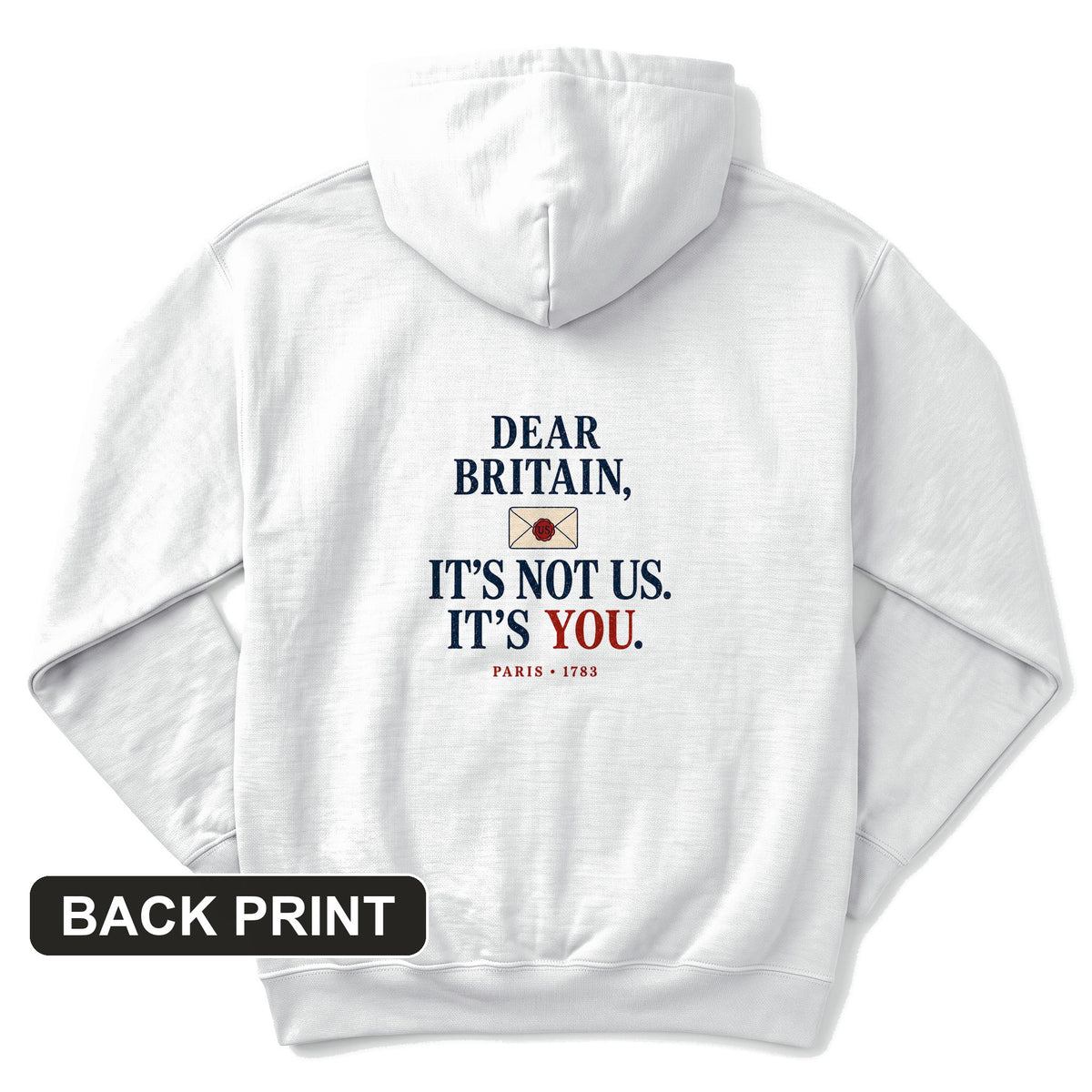 Paris 1783 Back Print Hoodie