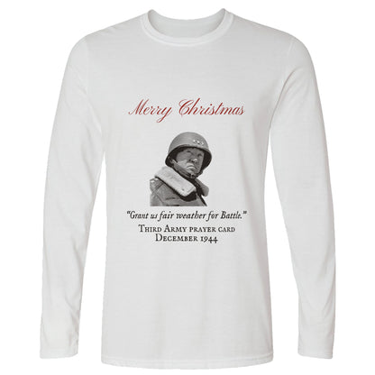 Patton Christmas Card Fair Weather For Battle T-Shirt