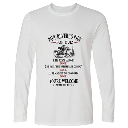 Paul Revere Quiz Long Sleeve T-Shirt