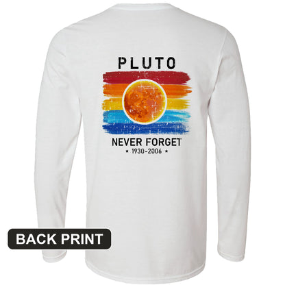 Pluto Never Forget Back Print Long Sleeve T-Shirt