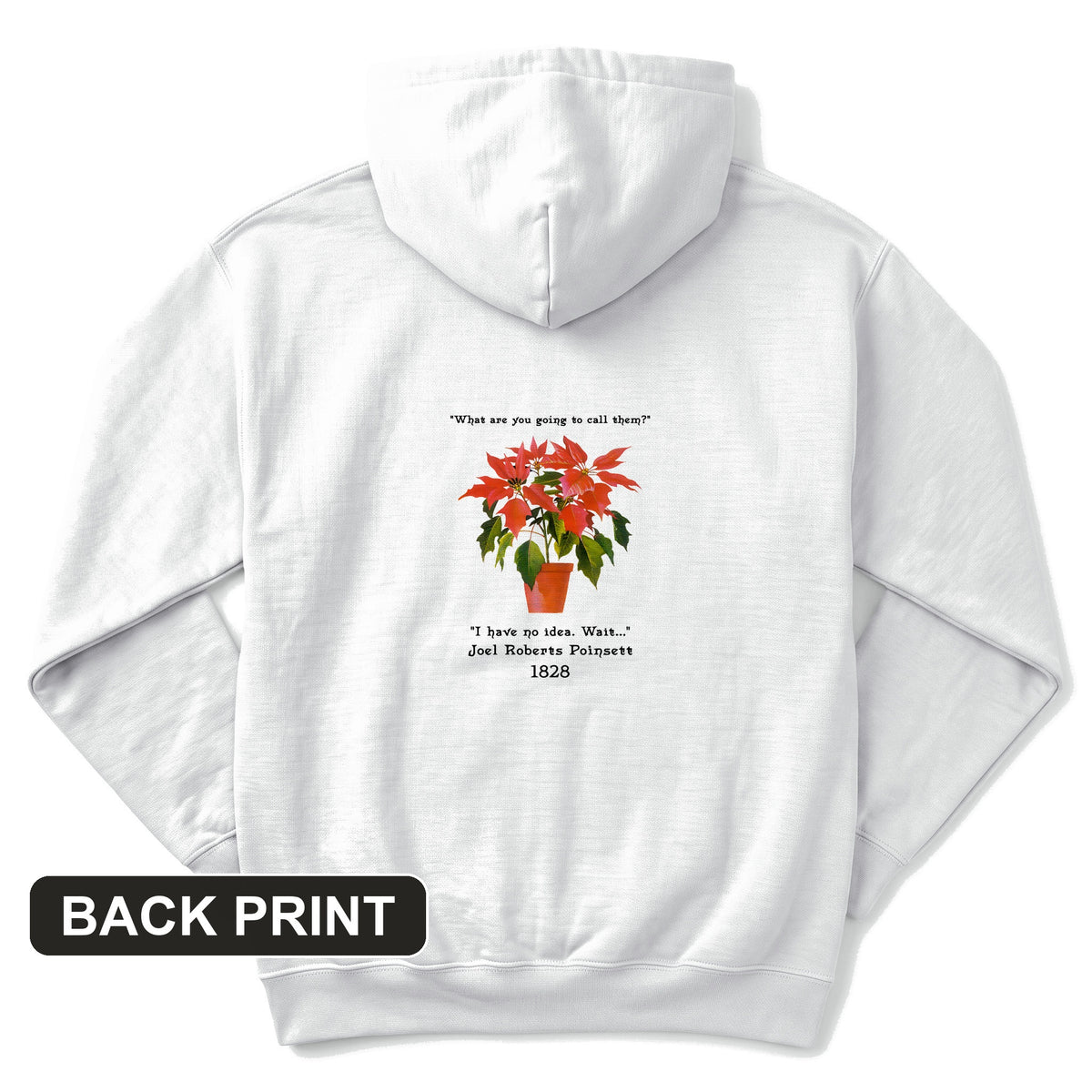 Poinsettias Back Print Hoodie
